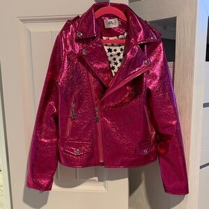 Lola and the Boys Metallic Moto Jacket